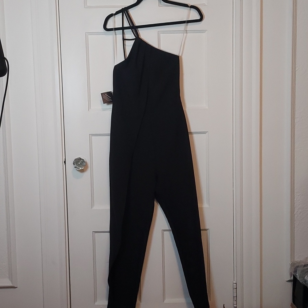 Nasty Gal One Shoulder Jumpsuit in Black